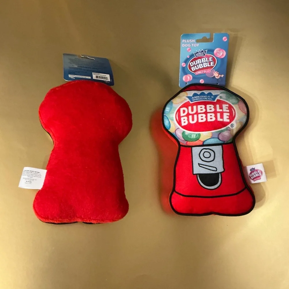 Red Plush Gumball Machine Small Medium Dog Toy